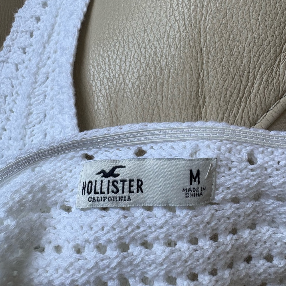 Hollister White Cropped Backless Tank Top - Picture 5 of 6